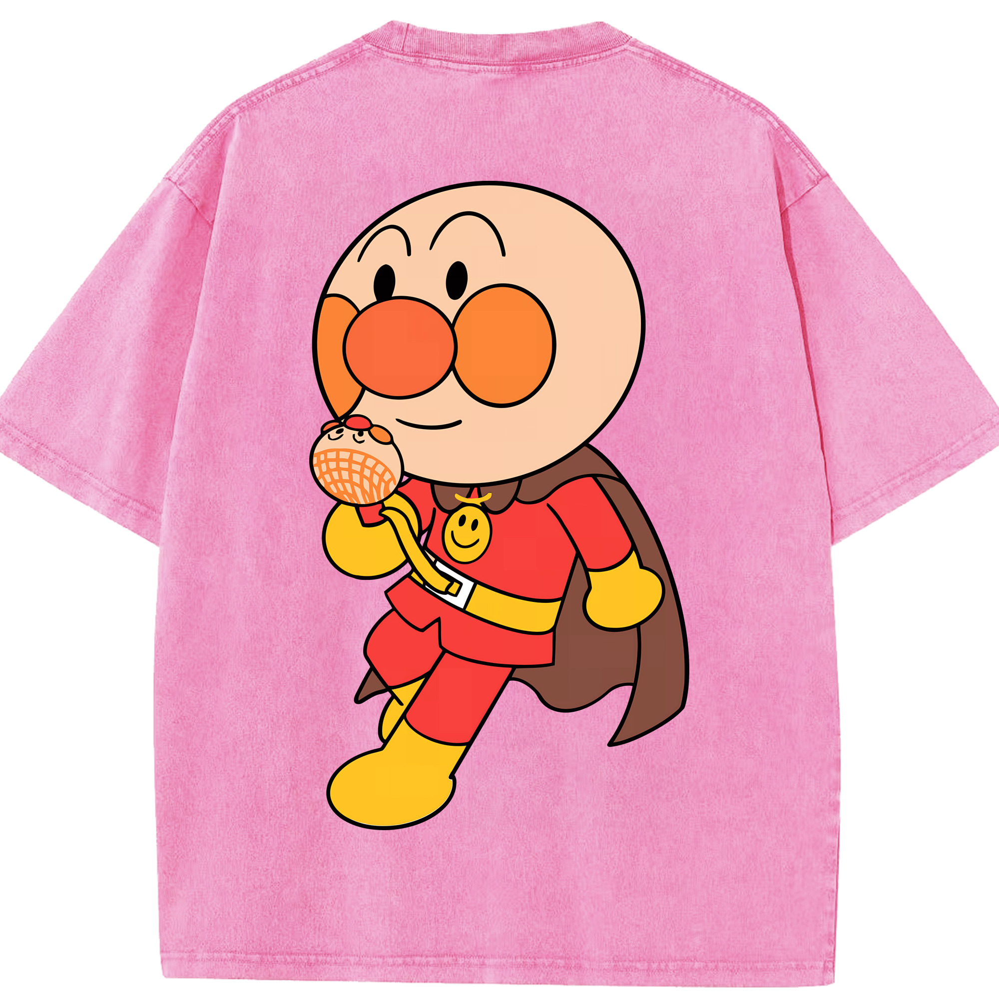 （画像用） アンパンマン Anpanman 綿100% ヴィンテージ風 半袖Tシャツ（背面プリント）